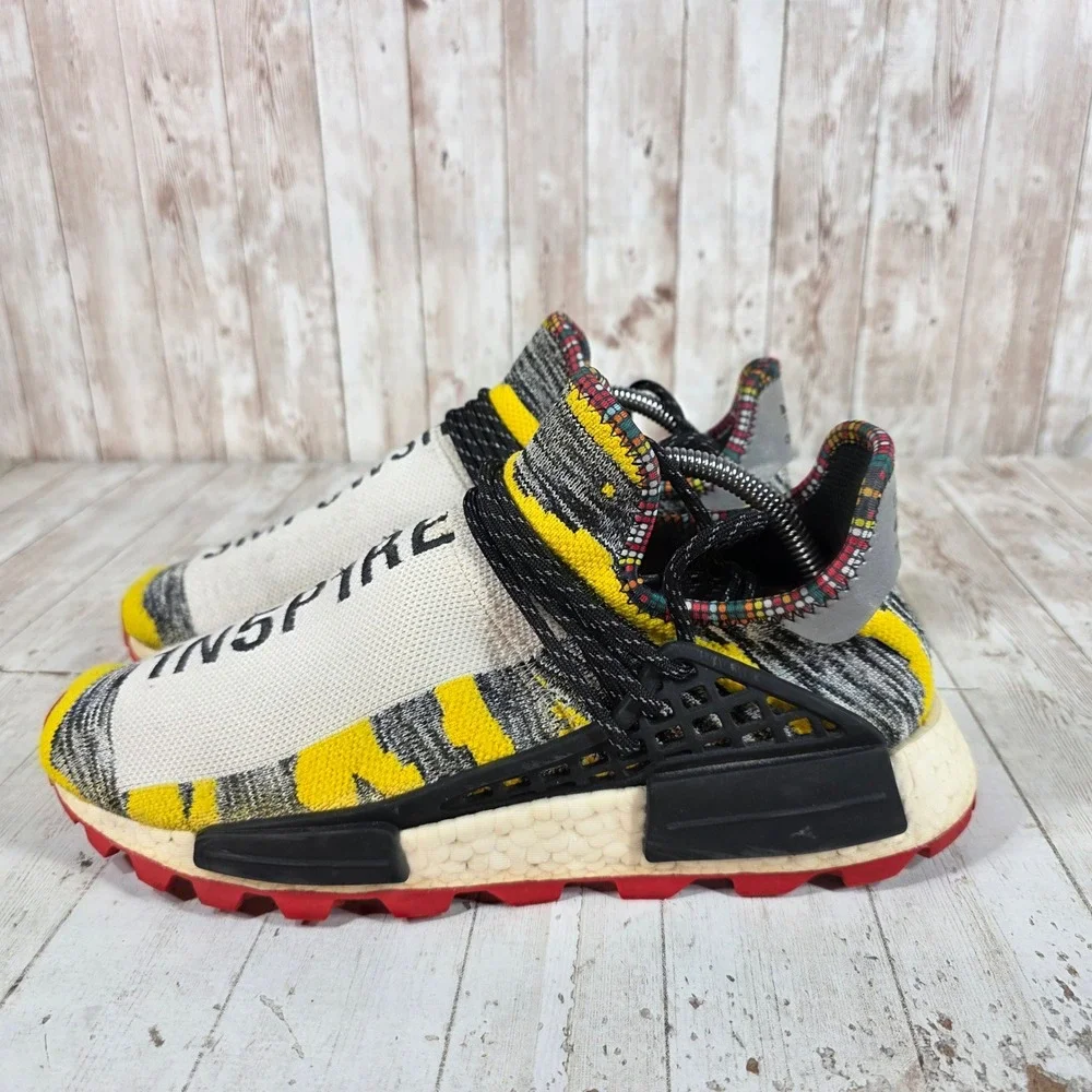 Adidas Pharrell Williams Solar Hu NMD Mother Yellow Black BB9527 Mens 10